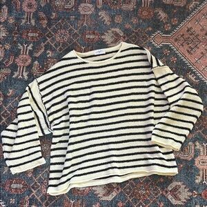 CJLA Quince Black and Cream Sweater